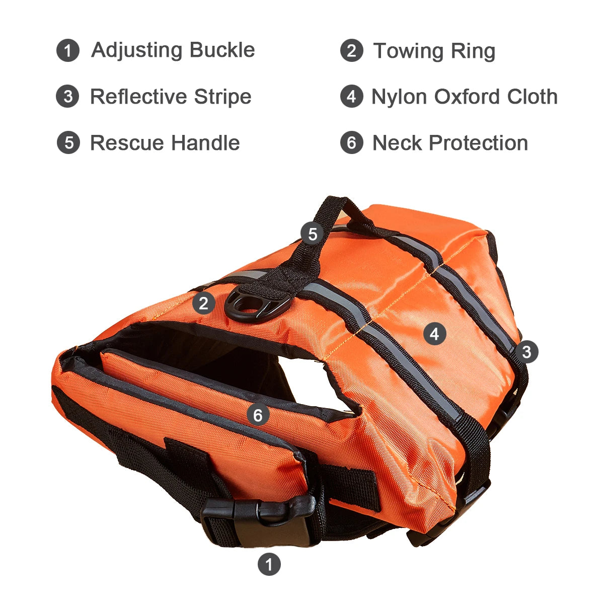 Reflective Adjustable Summer Large Dogs Life Jacket