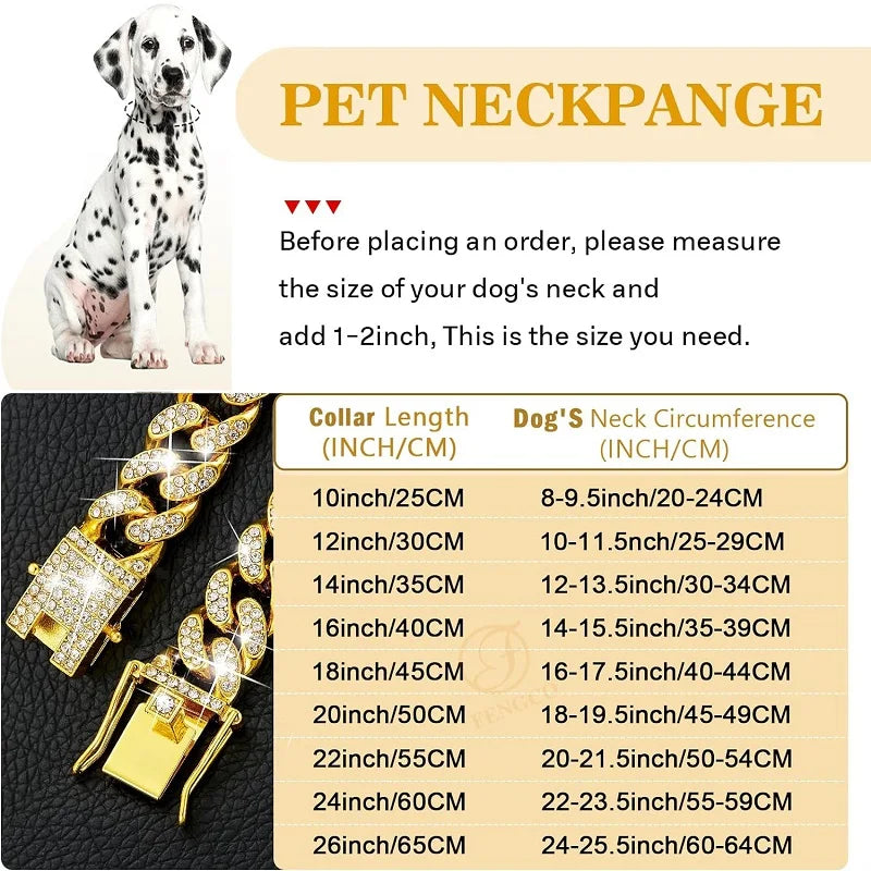 Luxurious Dog Chain Collar